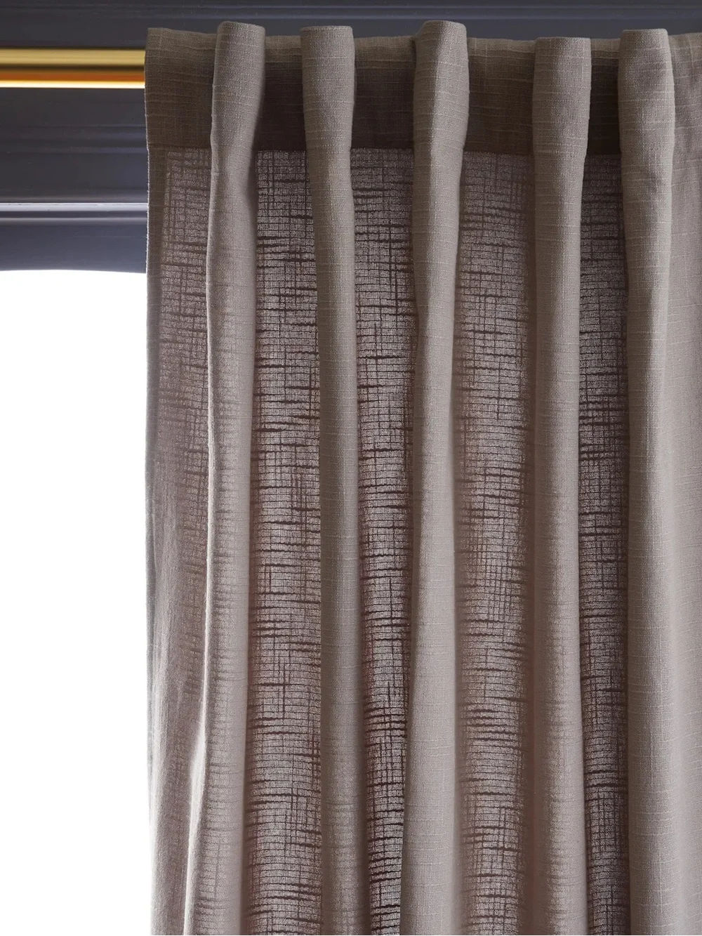 NWT QUINCE Set Of 2 48x108 Cotton Slub Curtains Grey 0839